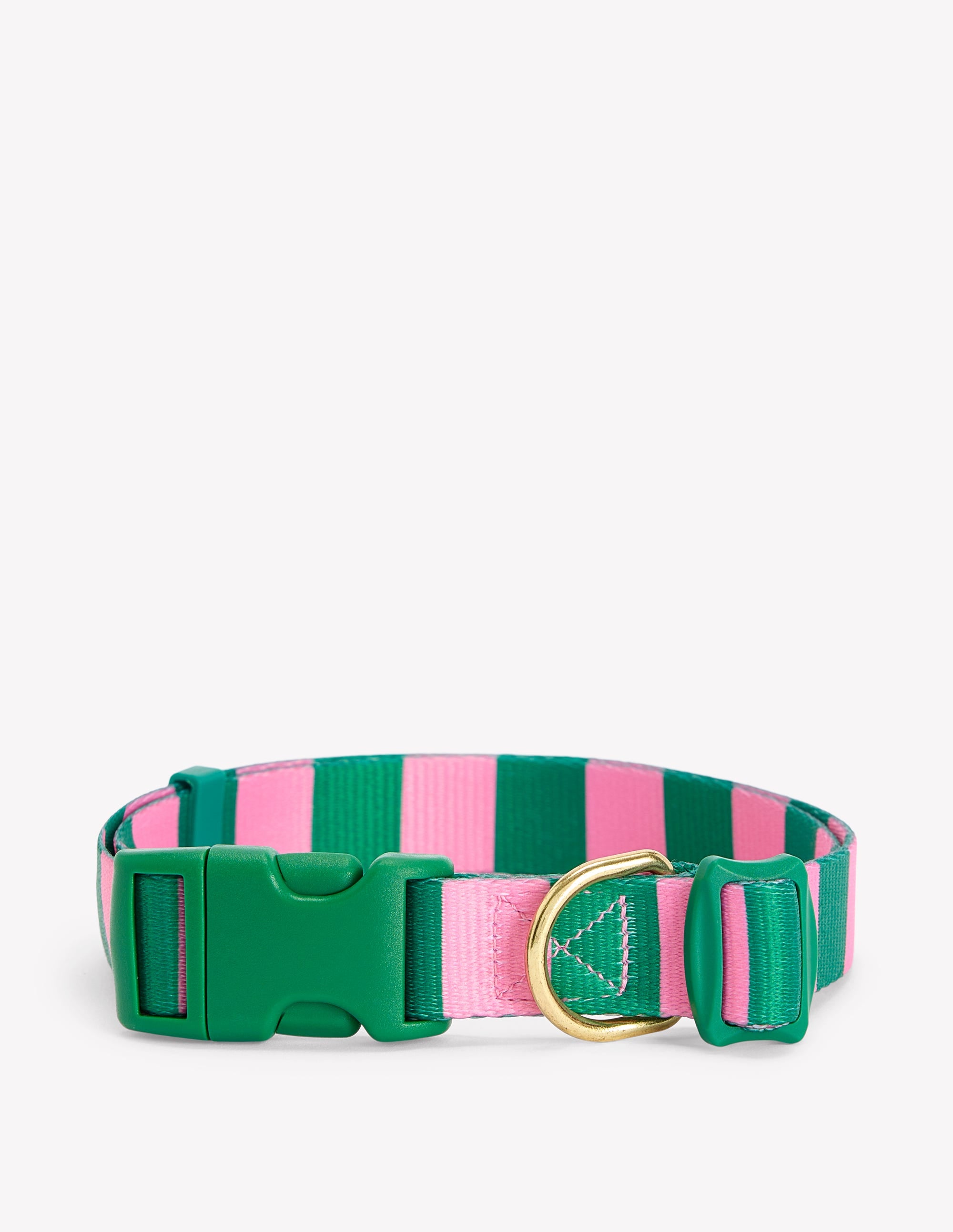 Dog Collar-Green/Pink Stripe - Image 1