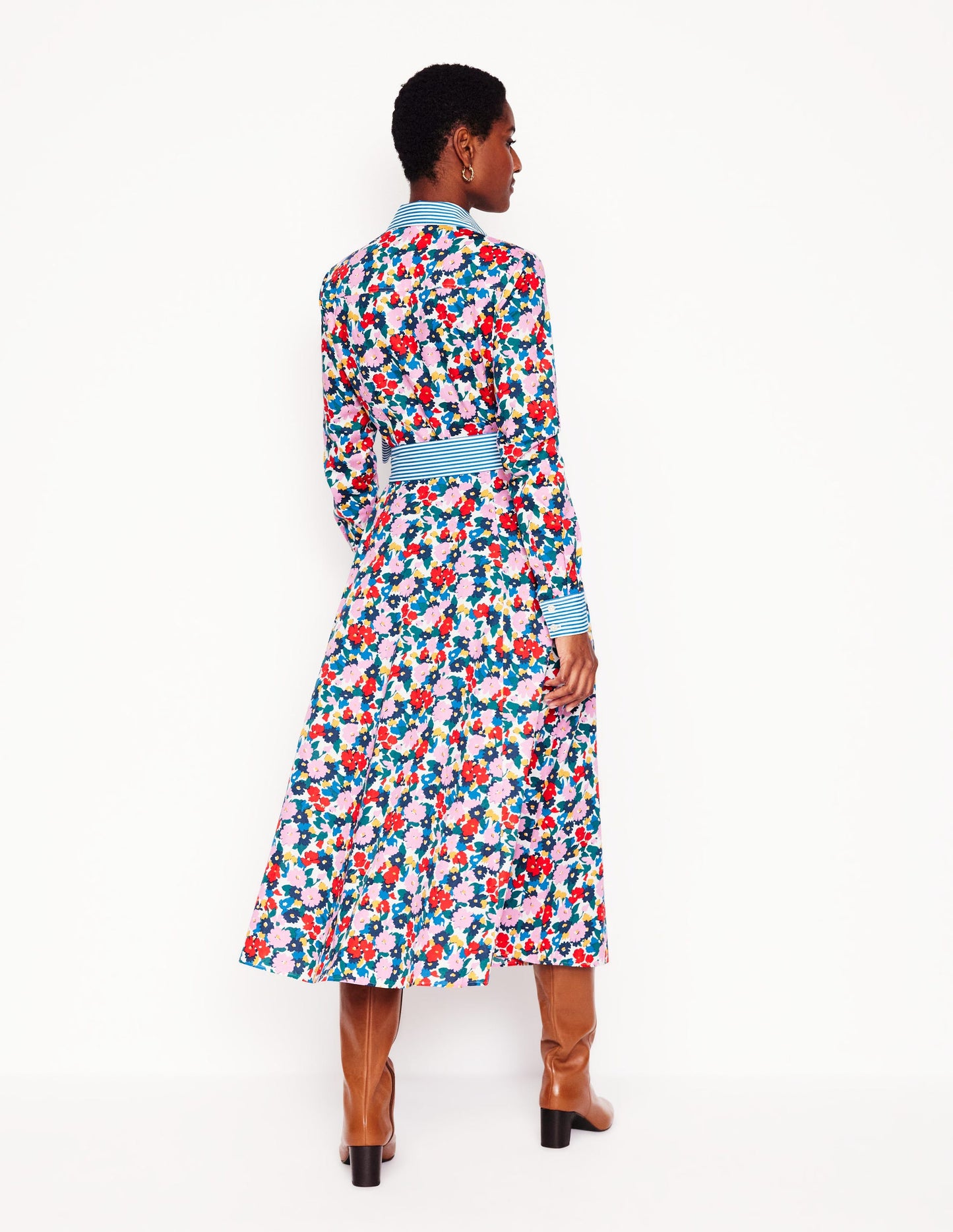 Long Sleeve Shirt Shirt Midi Dress Uk Amy Cotton Midi Shirt Dress-Multi, Painterly Meadow Boden AU Long Sleeve Shirt Shirt Midi Dress Uk Amy Cotton Midi Shirt Dress-Multi, Painterly Meadow Boden AU