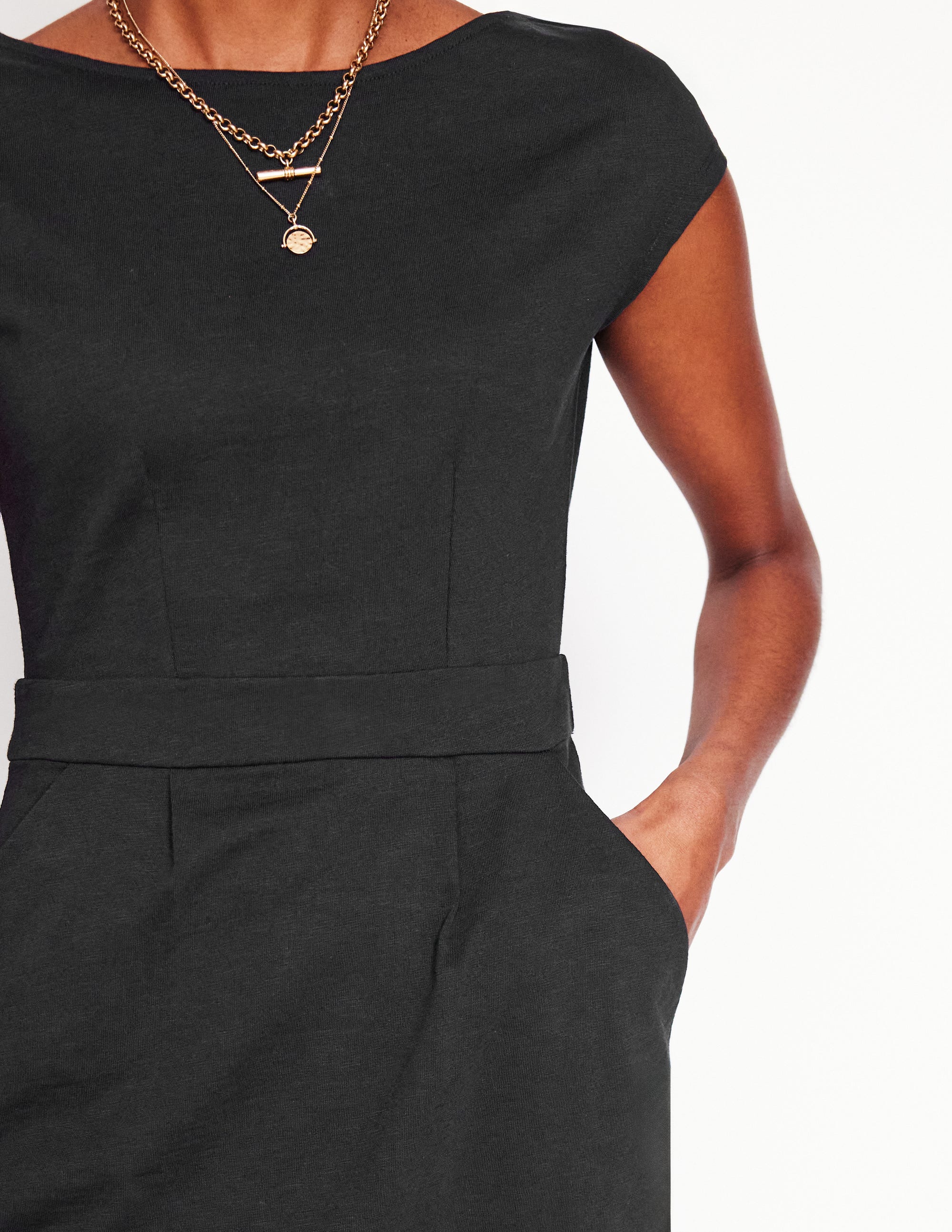 Florrie Jersey Dress-Black - Image 2