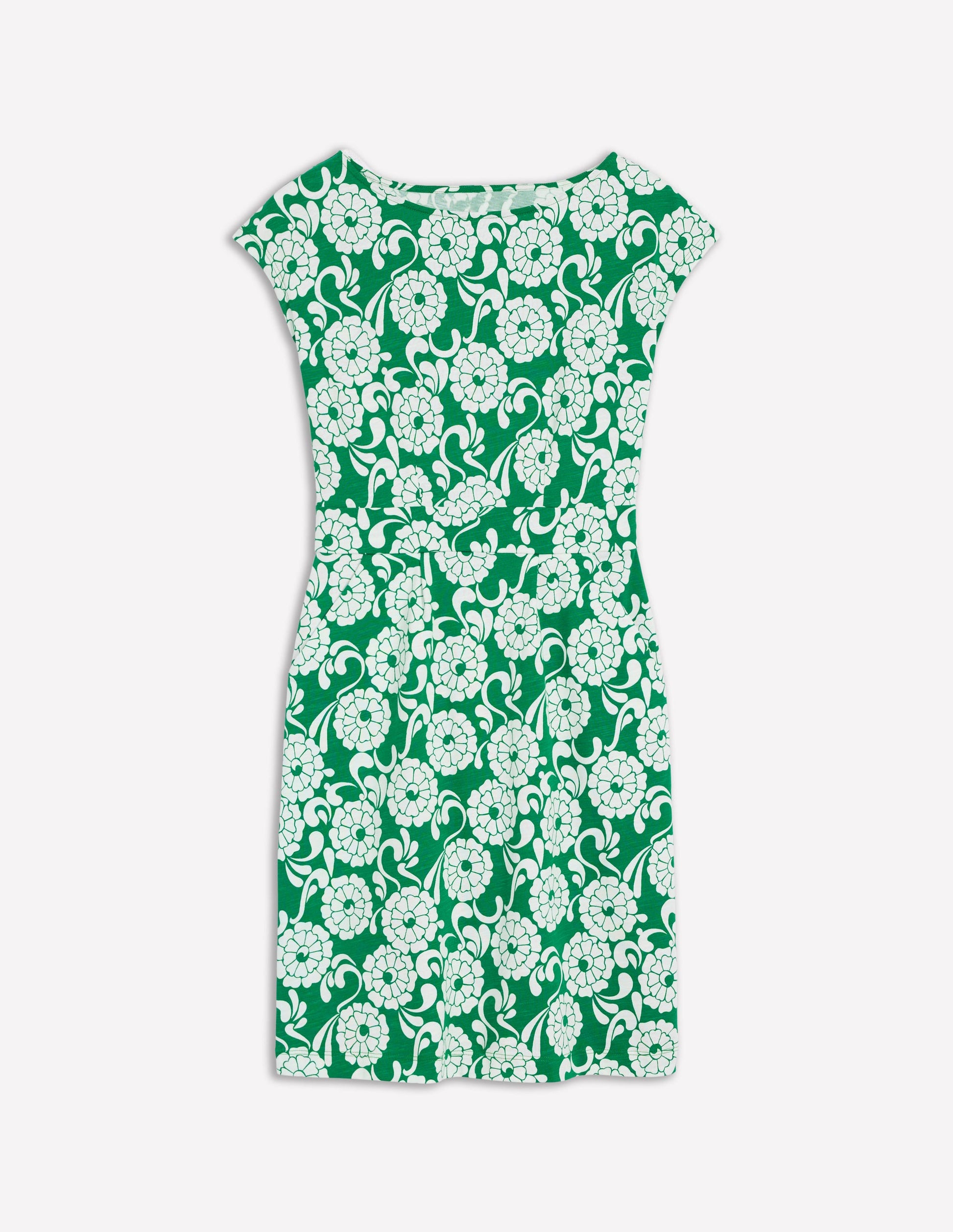 Florrie Jersey Dress-Rich Emerald, Blossom Swirl | Boden UK Florrie Jersey Dress-Rich Emerald, Blossom Swirl | Boden UK