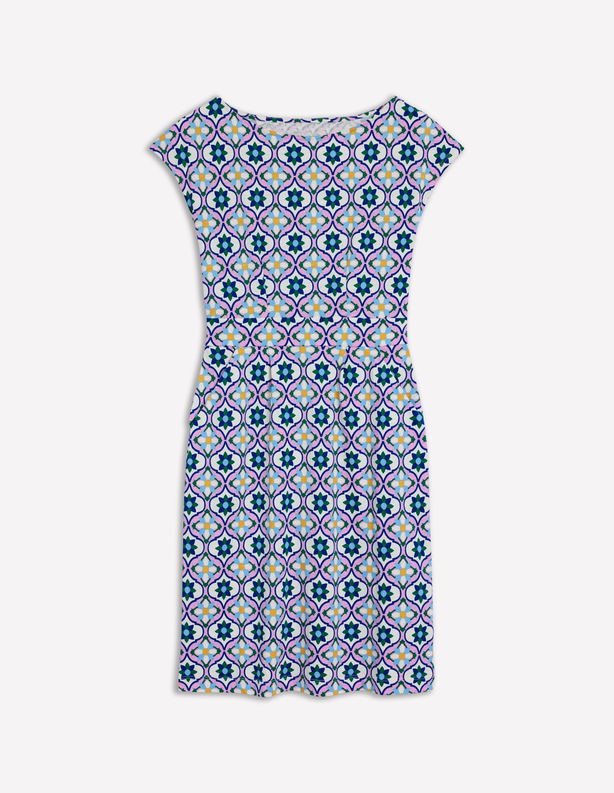 Florrie Jersey Dress-Multi, Floweret Tile - Image 5