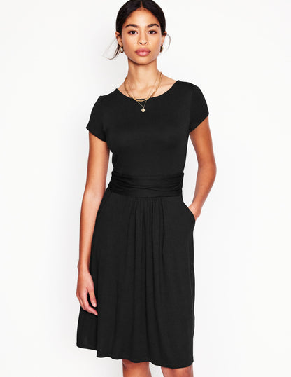 Amelie Jersey Dress-Black-1
