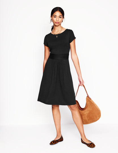 Amelie Jersey Dress-Black-4