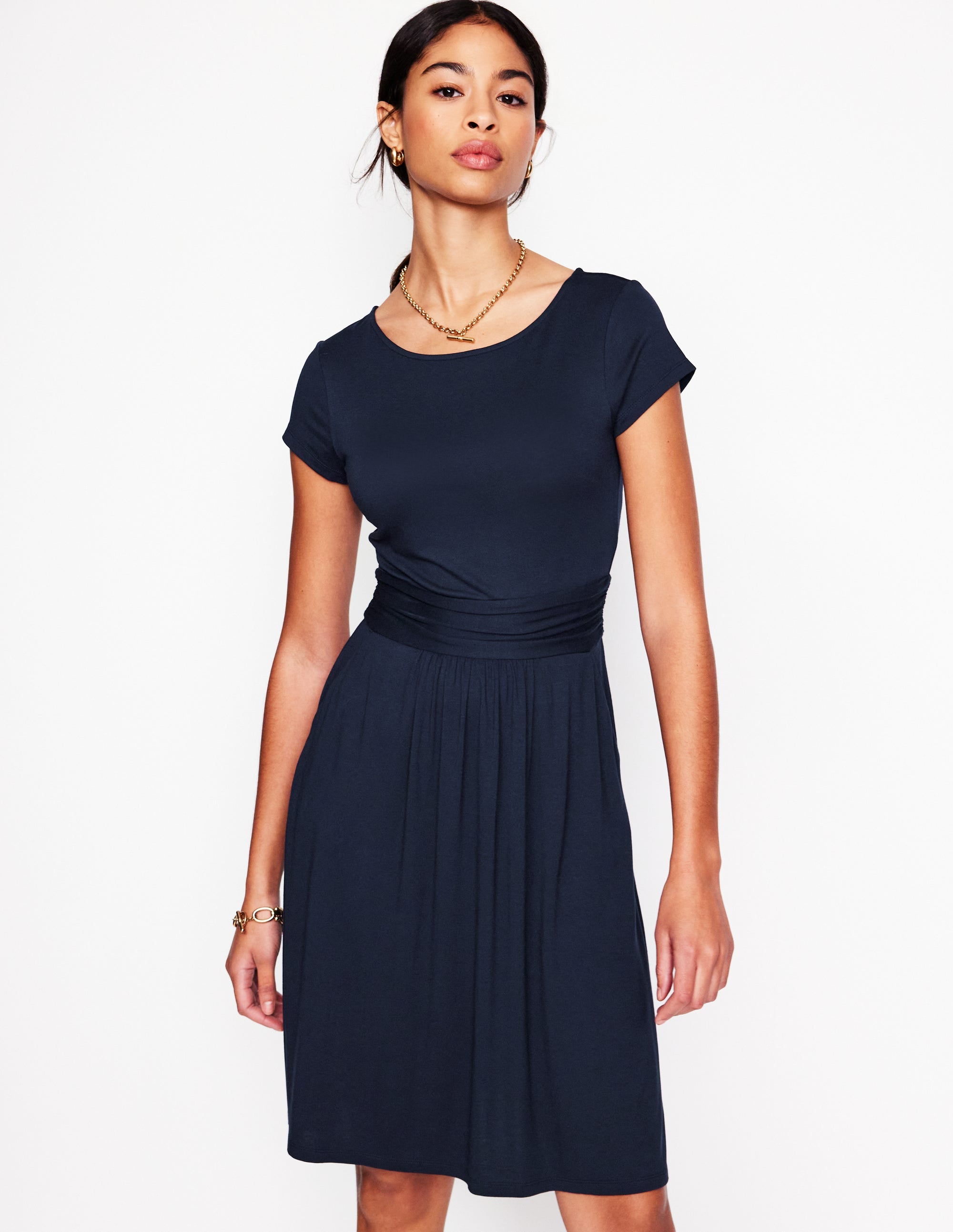 Amelie Jersey Dress-Navy - Image 1