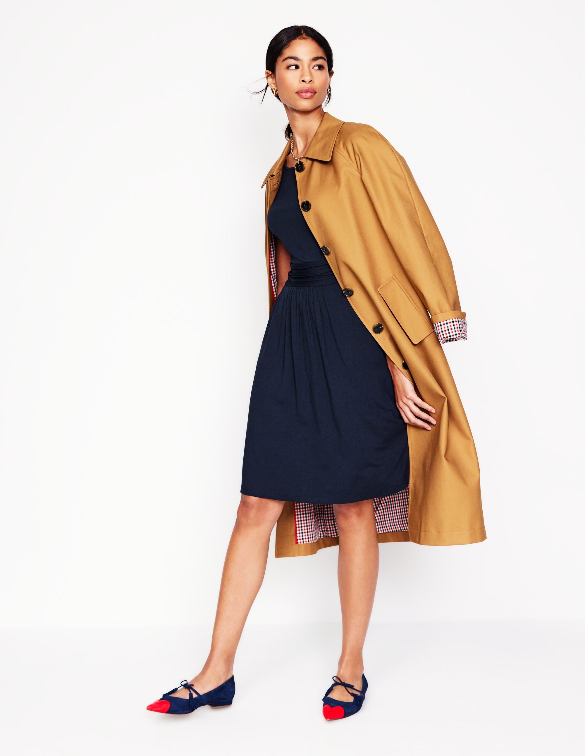 Amelie Jersey Dress-Navy - Image 4