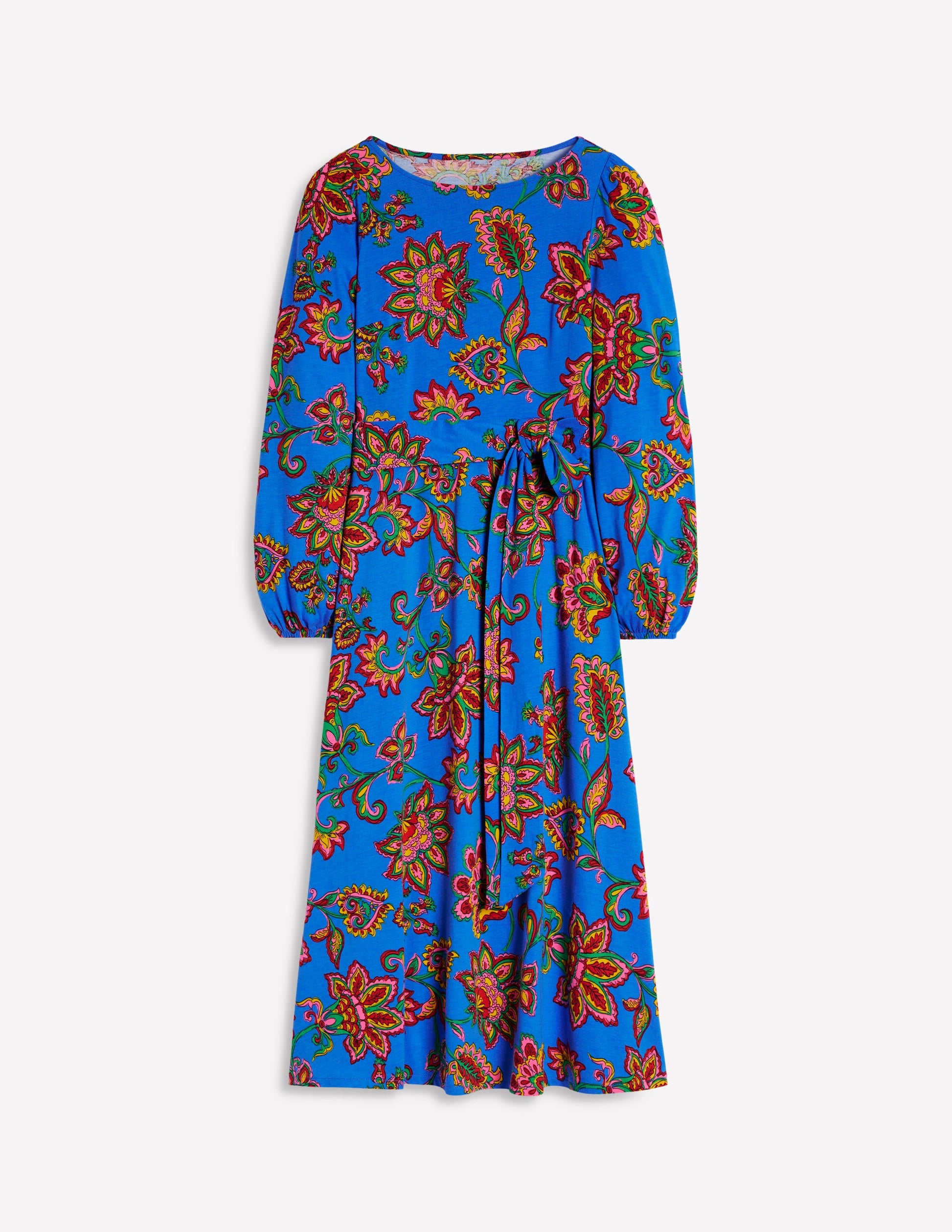 Leandra Jersey Midi Dress-Gallery Blue, Whimsical Vine | Boden UK Leandra Jersey Midi Dress-Gallery Blue, Whimsical Vine | Boden UK