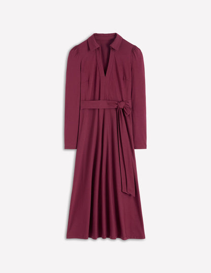 Imogen Collared Jersey Dress-Deep Wisteria-6