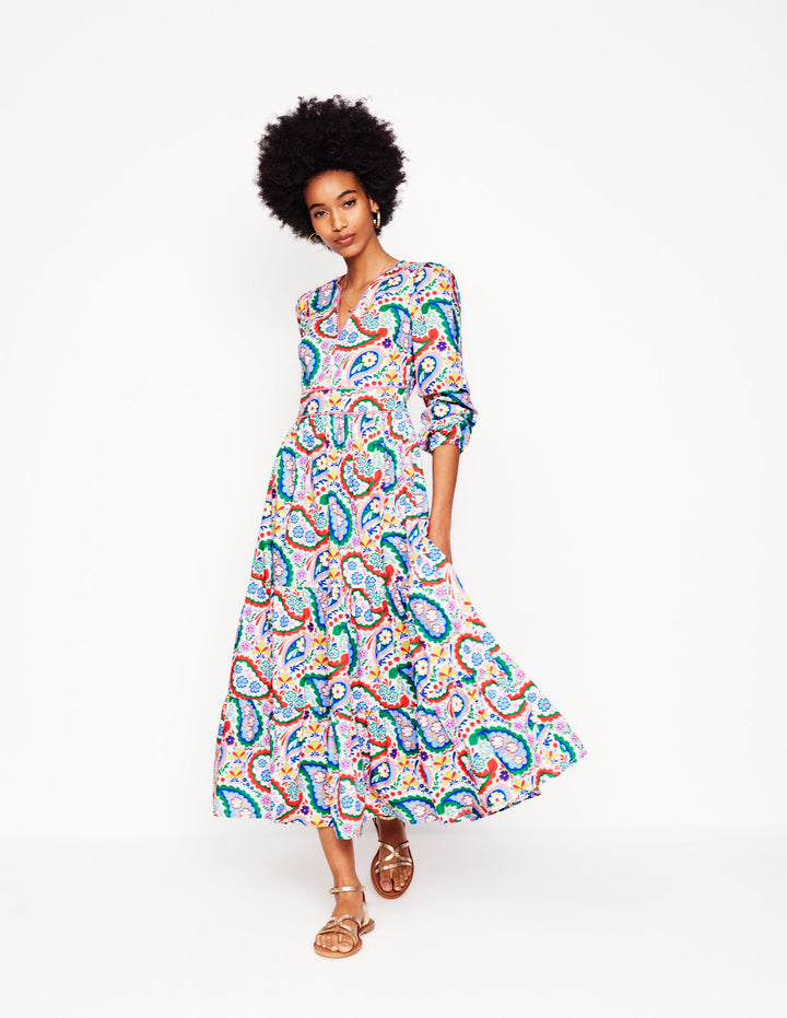 Violet Midi Dress-Multi, Meadow Paisley