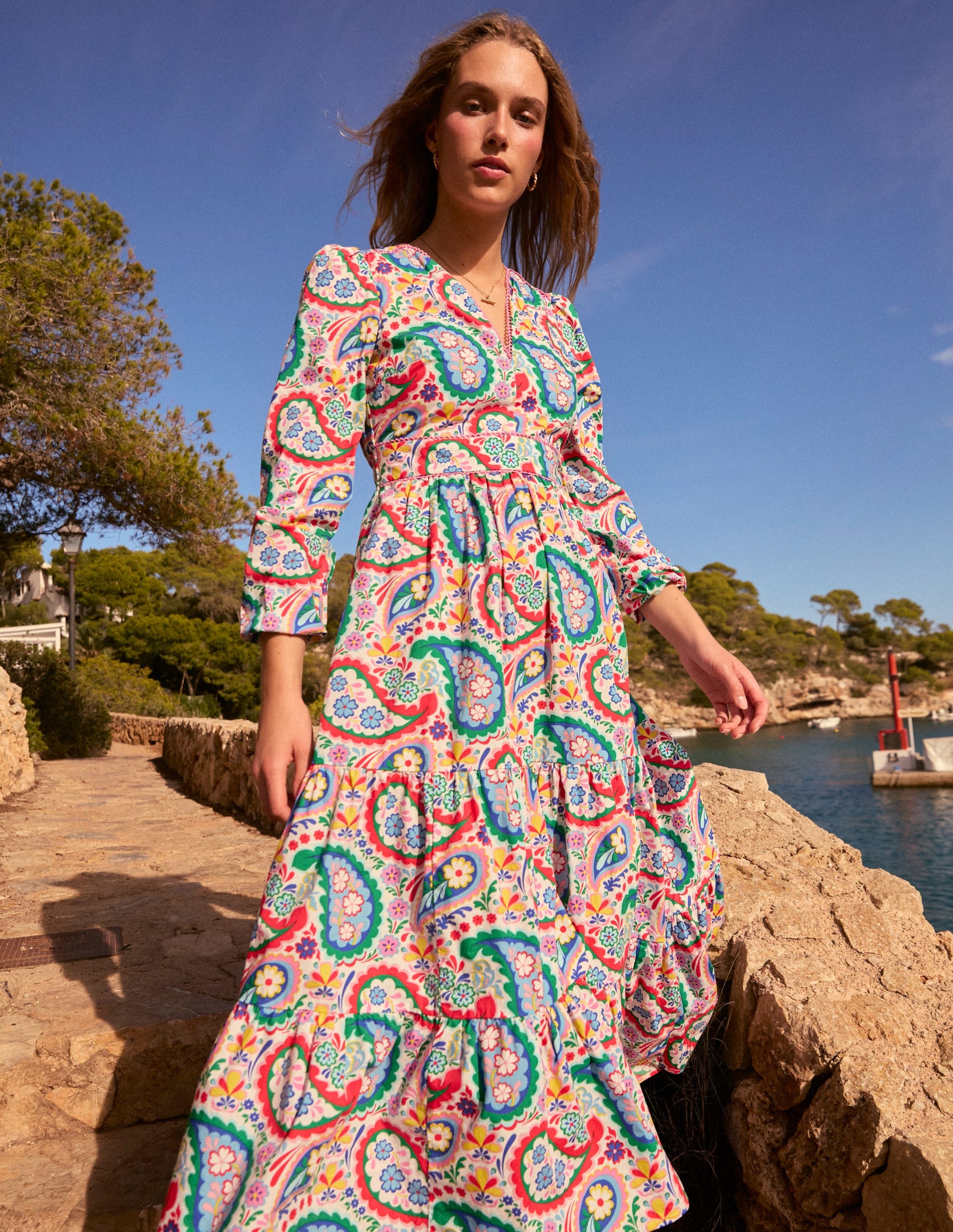 Violet Midi Dress-Multi, Meadow Paisley | Boden UK Violet Midi Dress-Multi, Meadow Paisley | Boden UK