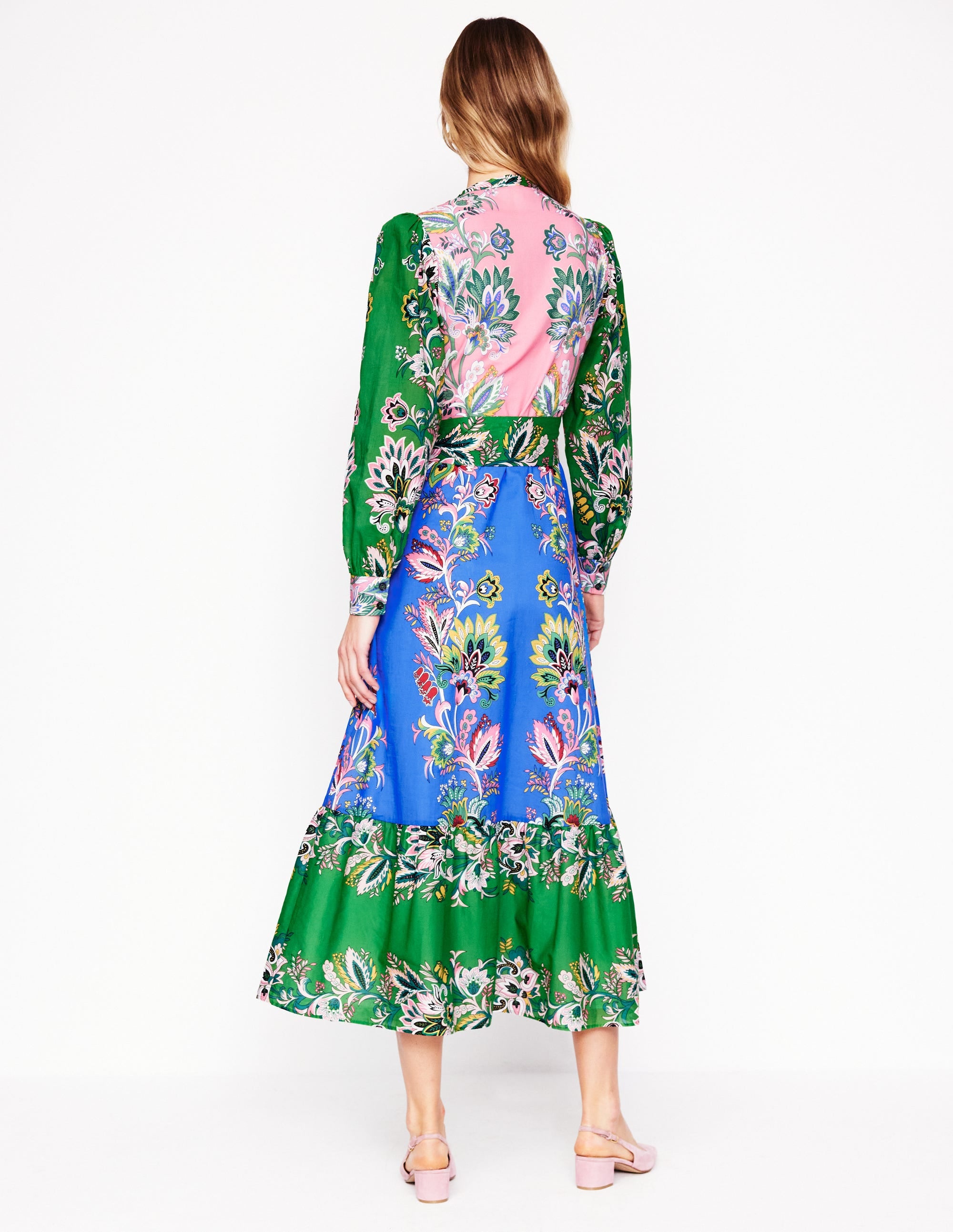 Mia Tiered Shirt Dress-Multi, Botanica Terrace - Image 8