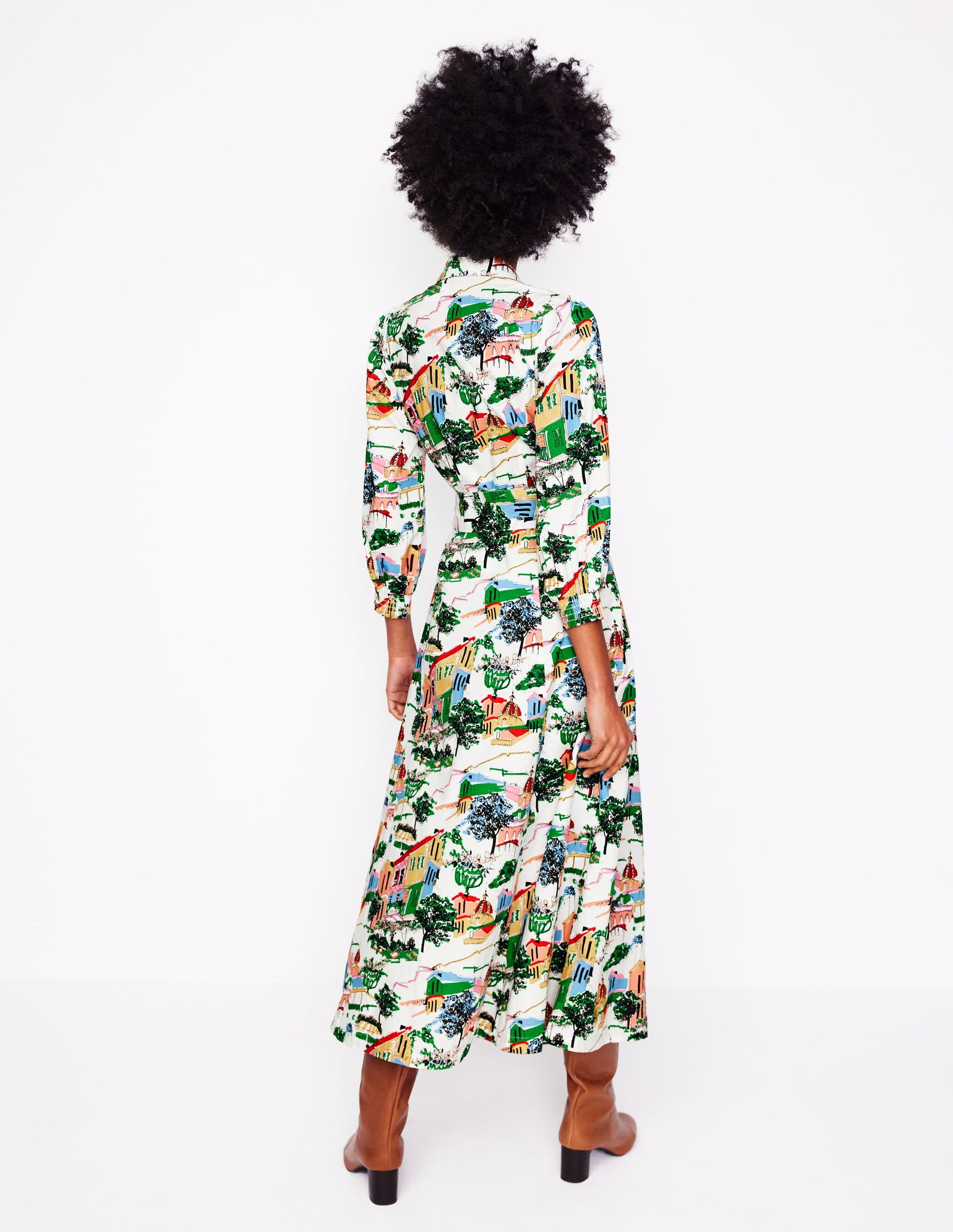 Clara Cotton Shirt Dress-Multi, Painted Village | Boden UK Clara Cotton Shirt Dress-Multi, Painted Village | Boden UK
