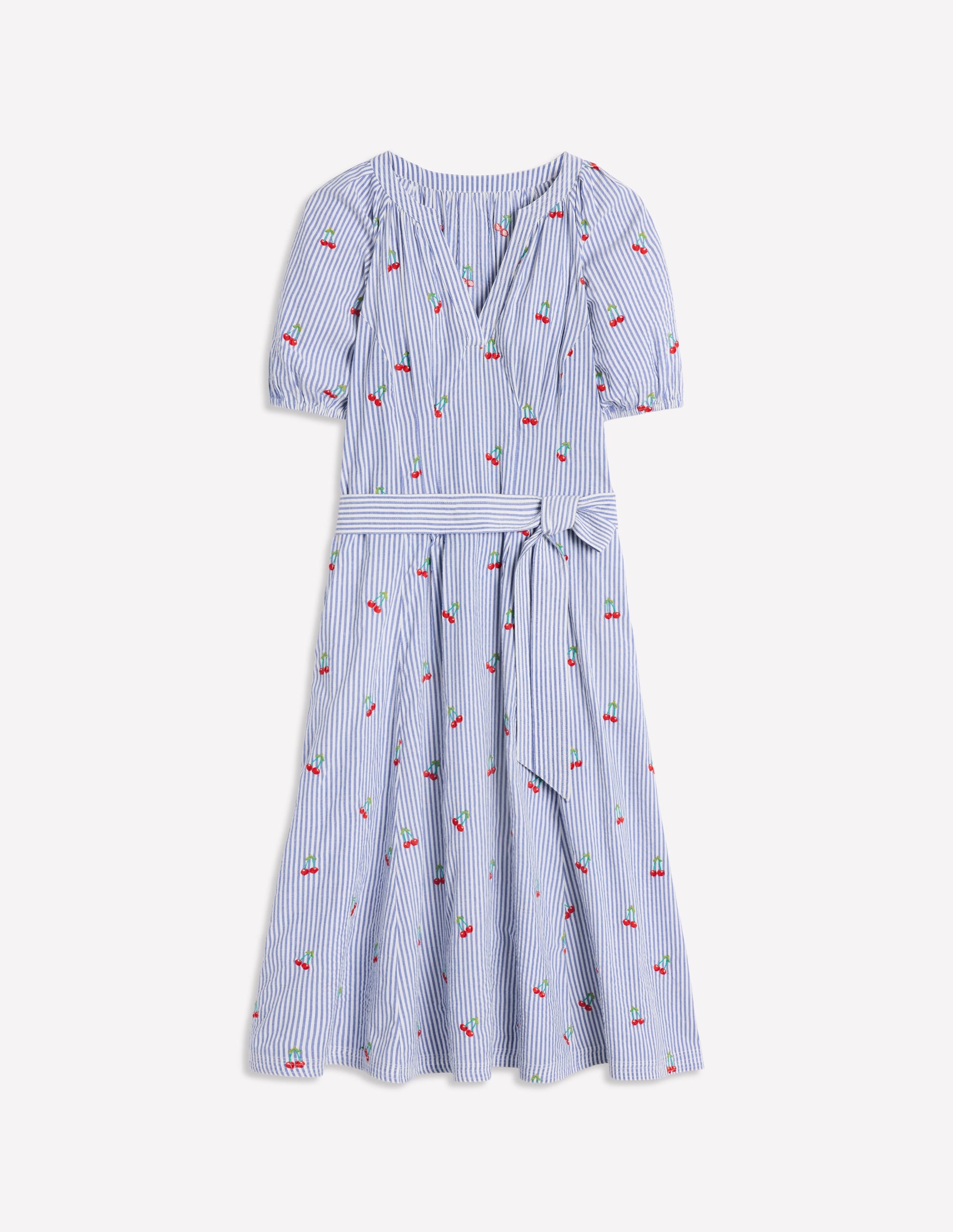 Bria Embroidered Midi Dress-Cherries Embroidery - Image 6
