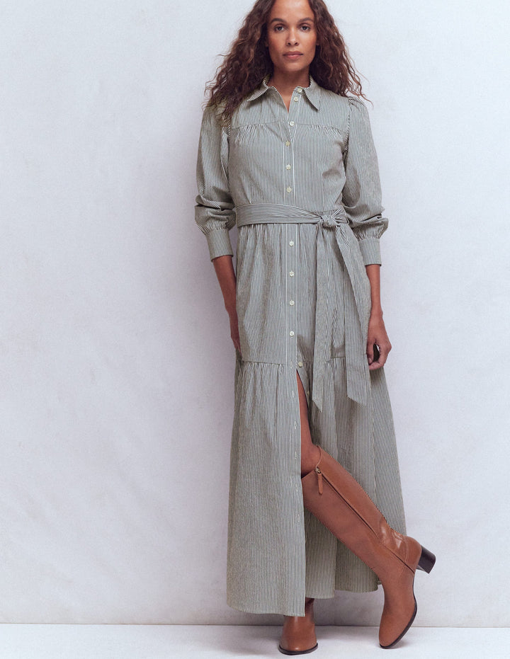 boden flutter jersey maxi dress Ellie Flutter Maxi Tea Dress - Kingfisher Blue, Foliage Trail