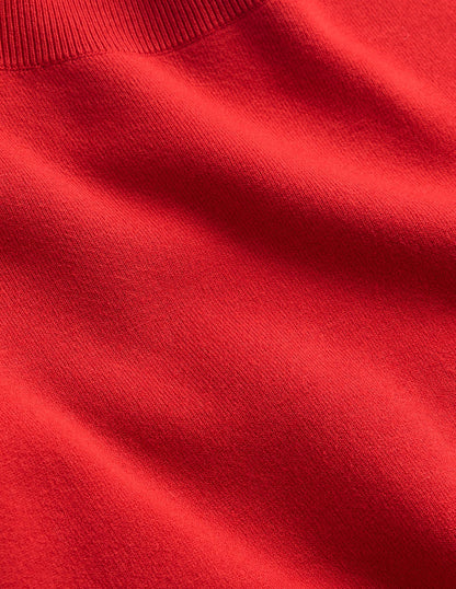 Tiana Tie Front Knitted Dress-Merida Red-6