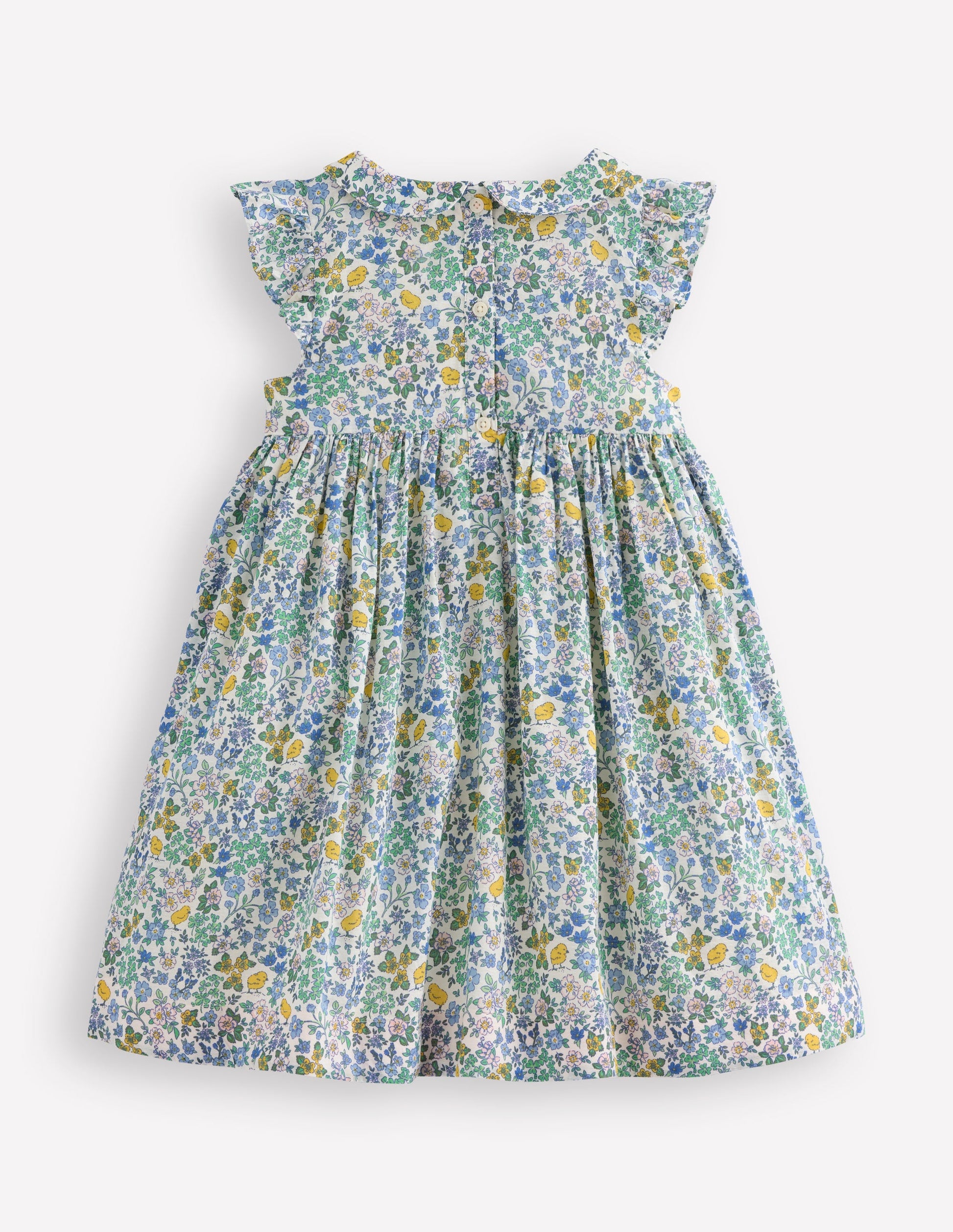Adeline Smocked Dress-Easter Chick Floral-2
