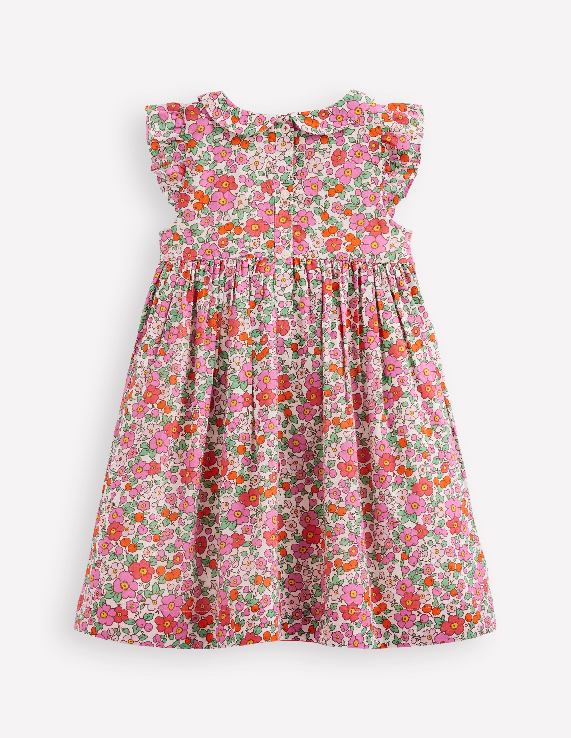 Adeline Smocked Dress-Pink Apple Blossom Floral - Image 2