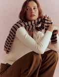 Catriona Cotton V-Neck Jumper-Warm Ivory