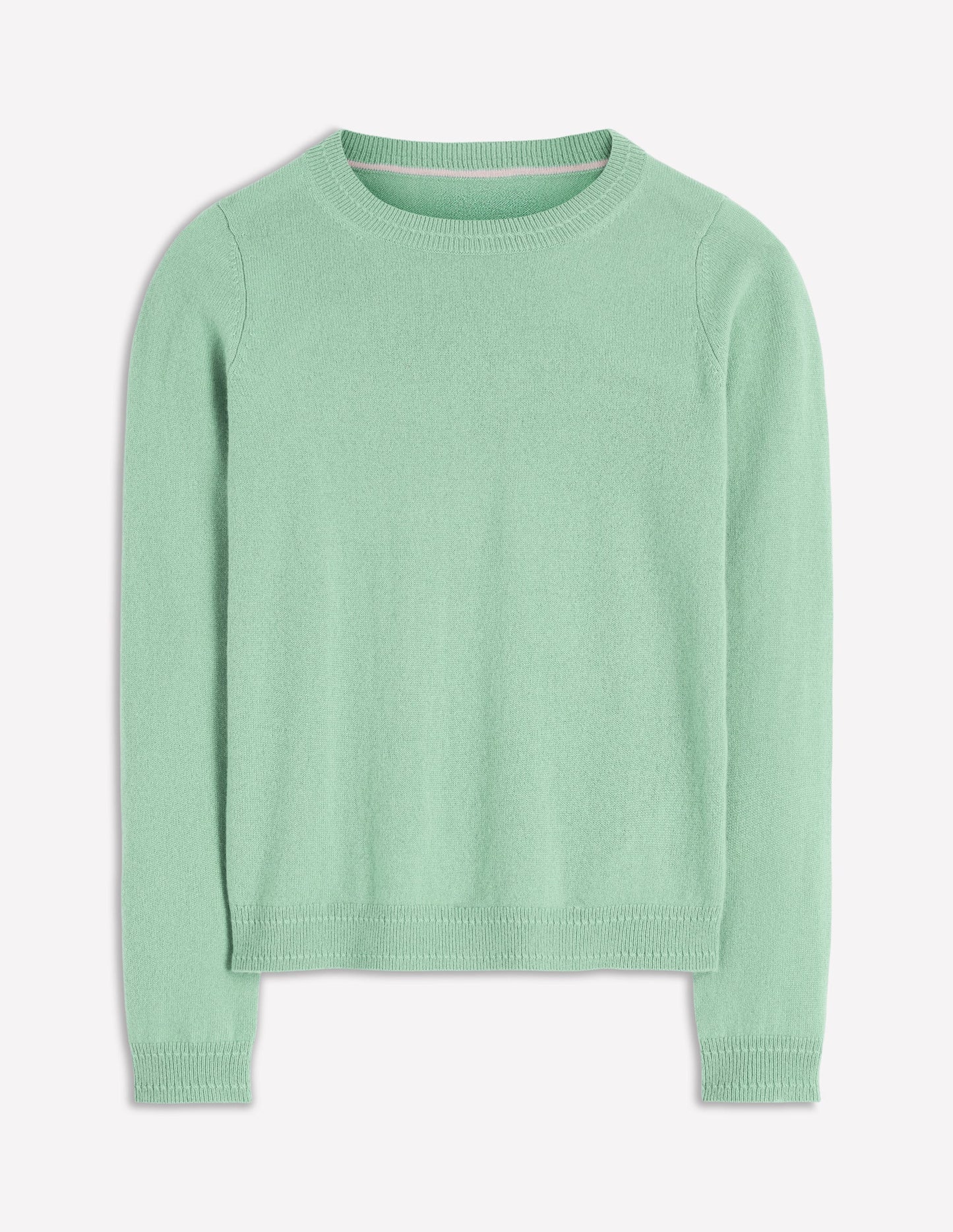 Eva Cashmere Crew Neck Jumper-Celadon Blue