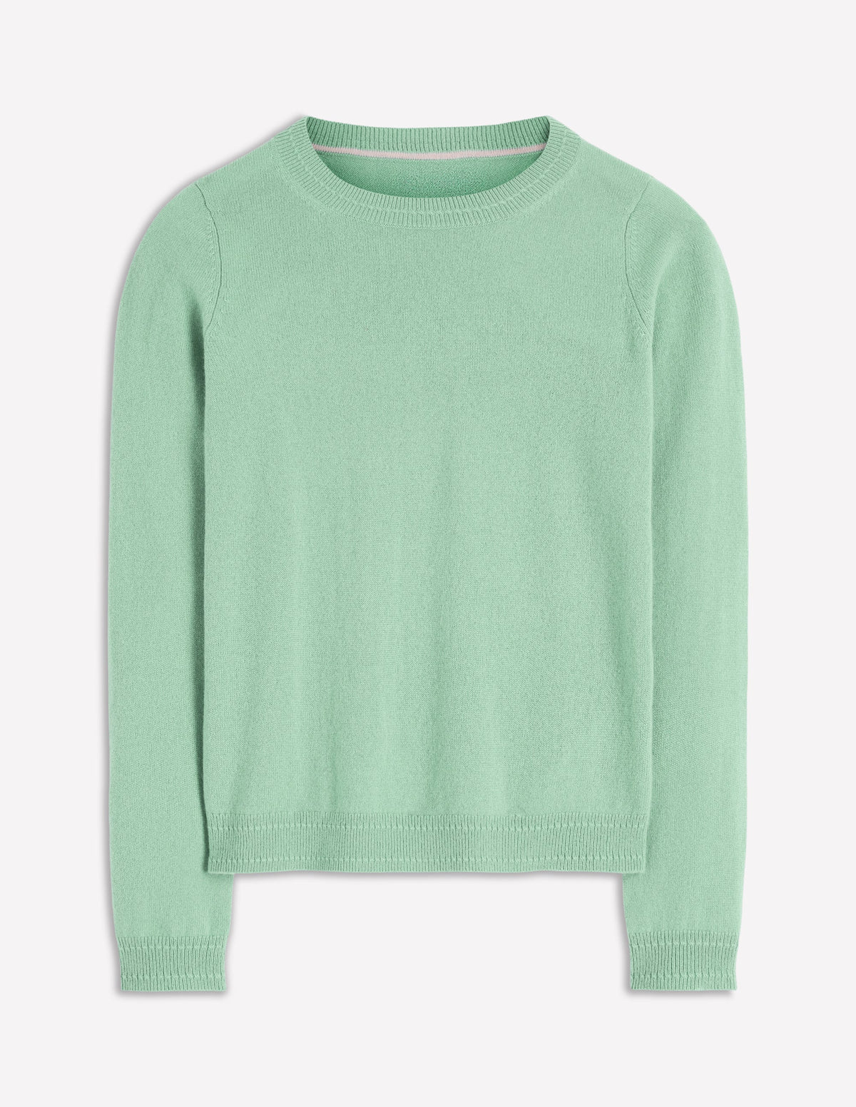 Eva Cashmere Crew Neck Jumper-Celadon Blue - Image 5
