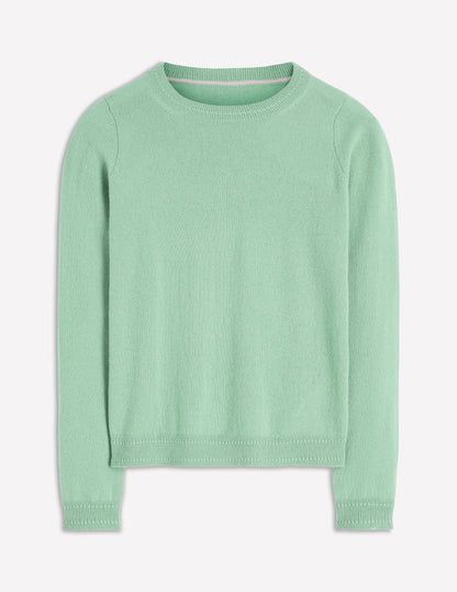 Eva Cashmere Crew Neck Jumper-Celadon Blue-5