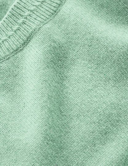 Eva Cashmere Crew Neck Jumper-Celadon Blue-6