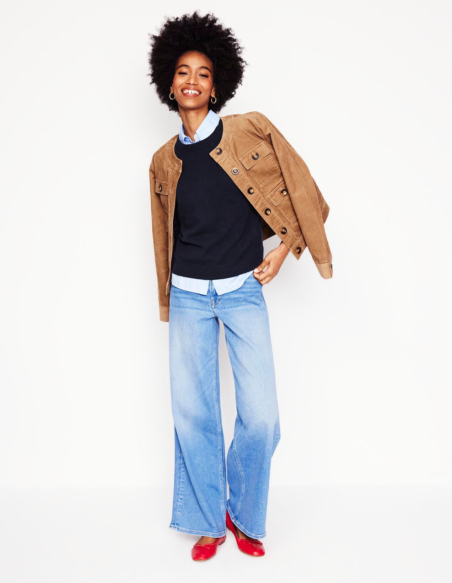 Eva Cashmere Crew Neck Jumper-Navy-5