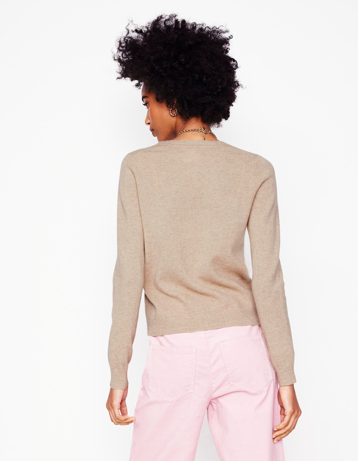 Eva Cashmere Crew Neck Jumper-Chinchilla Melange-2