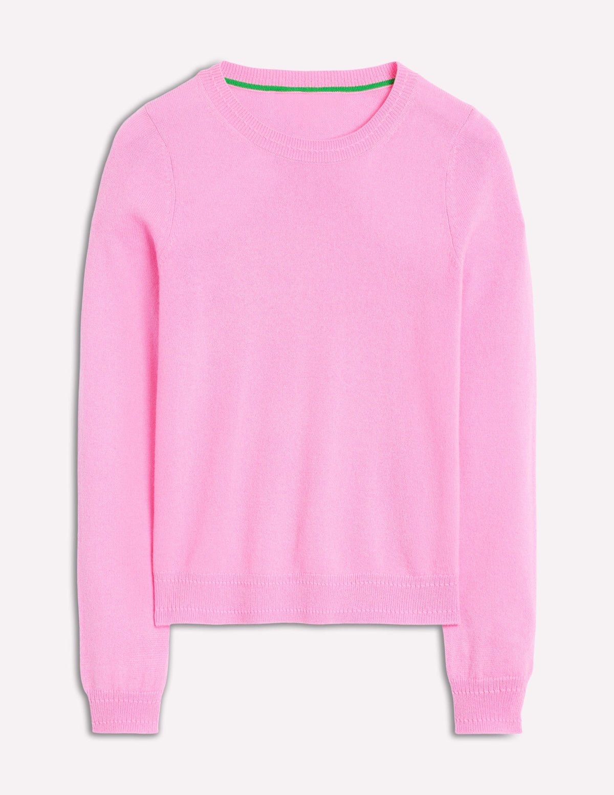 Eva Cashmere Crew Neck Jumper-Meadowsweet Pink - Image 5