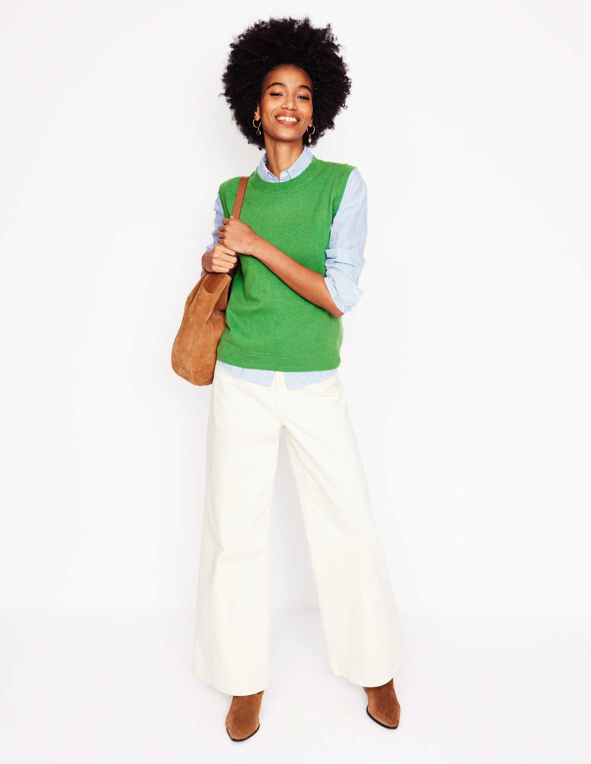Eva Cashmere Tank-Paradise Green - Image 4