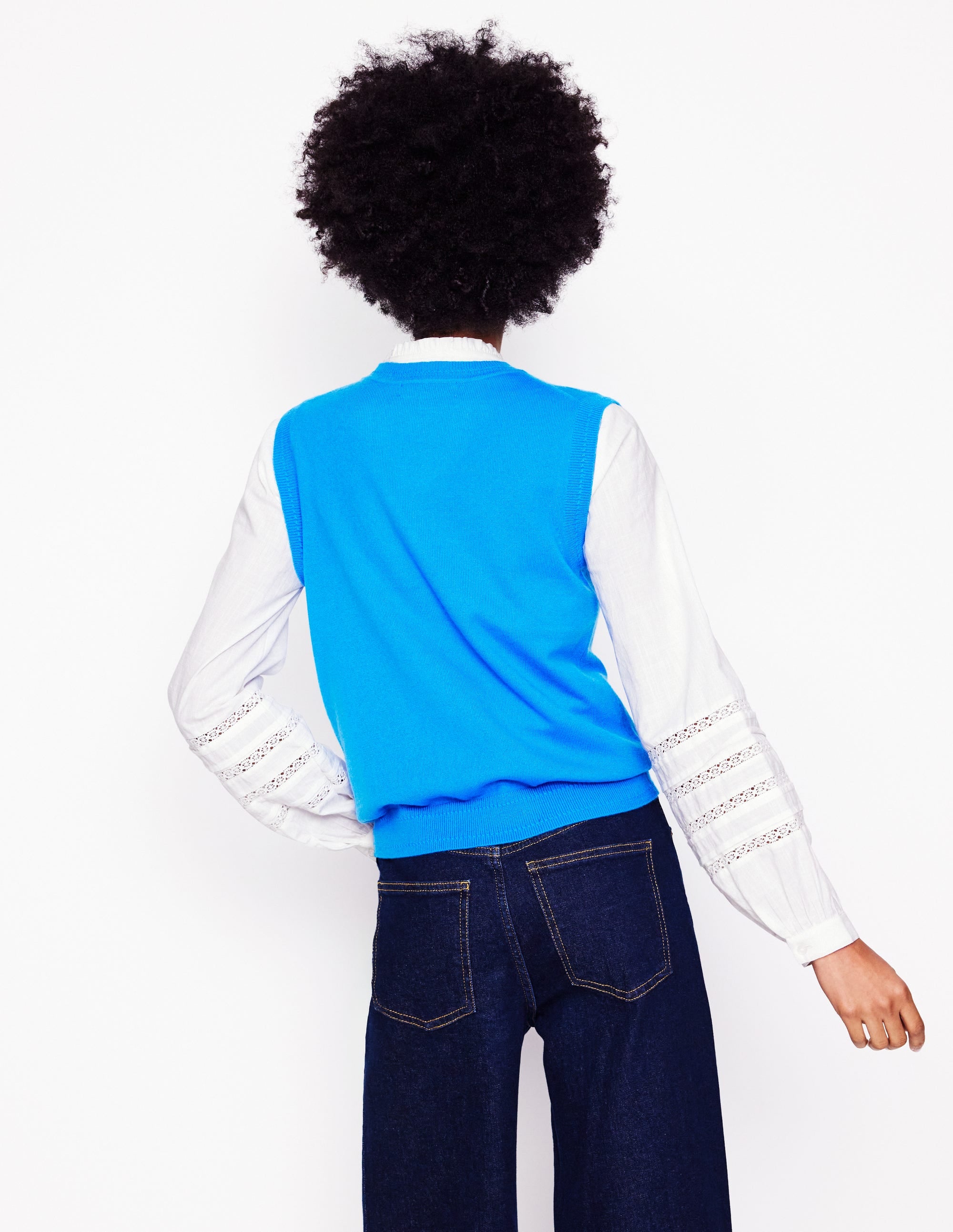 Eva Cashmere Tank-Cerulean Blue - Image 2