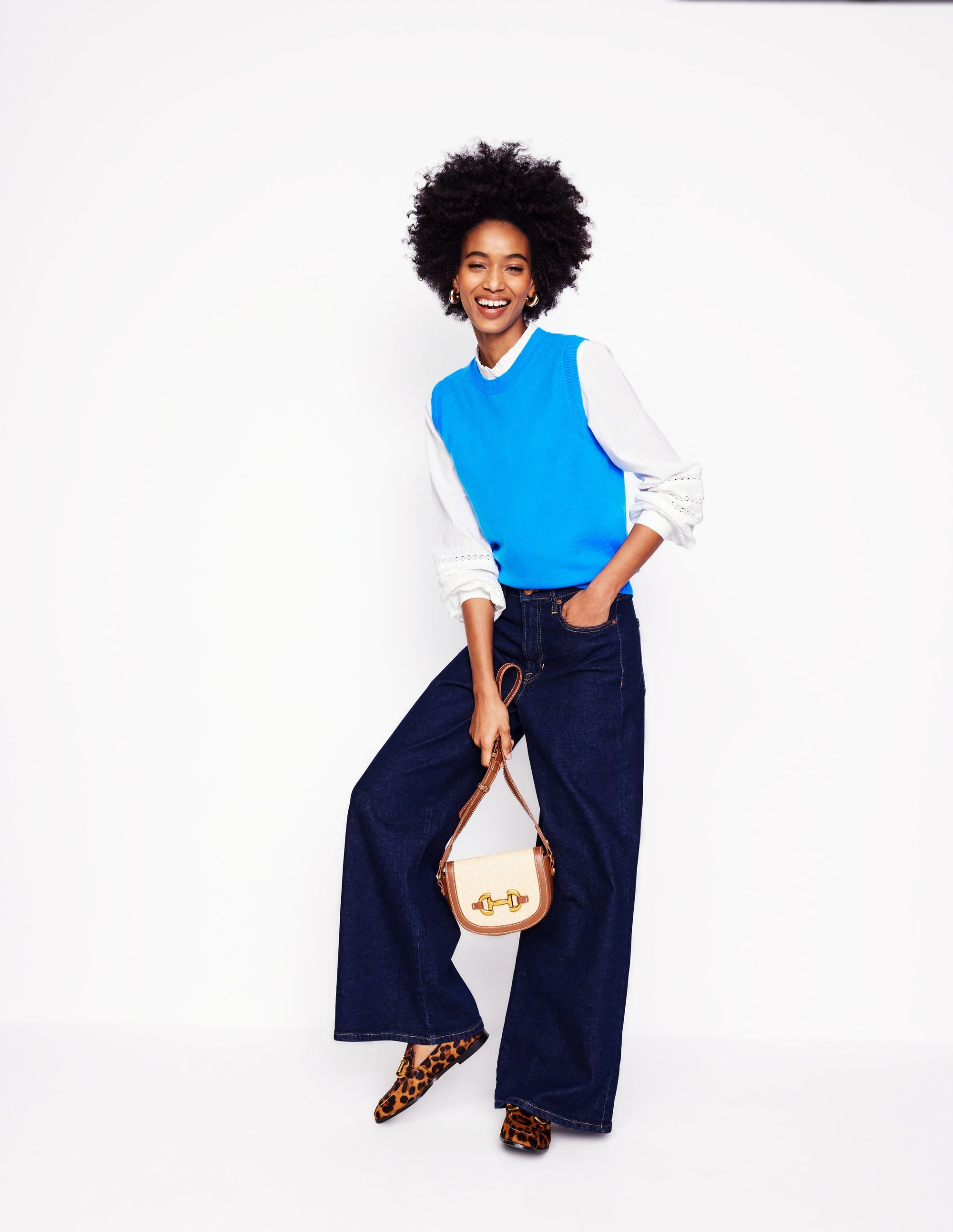 Eva Cashmere Tank-Cerulean Blue - Image 5