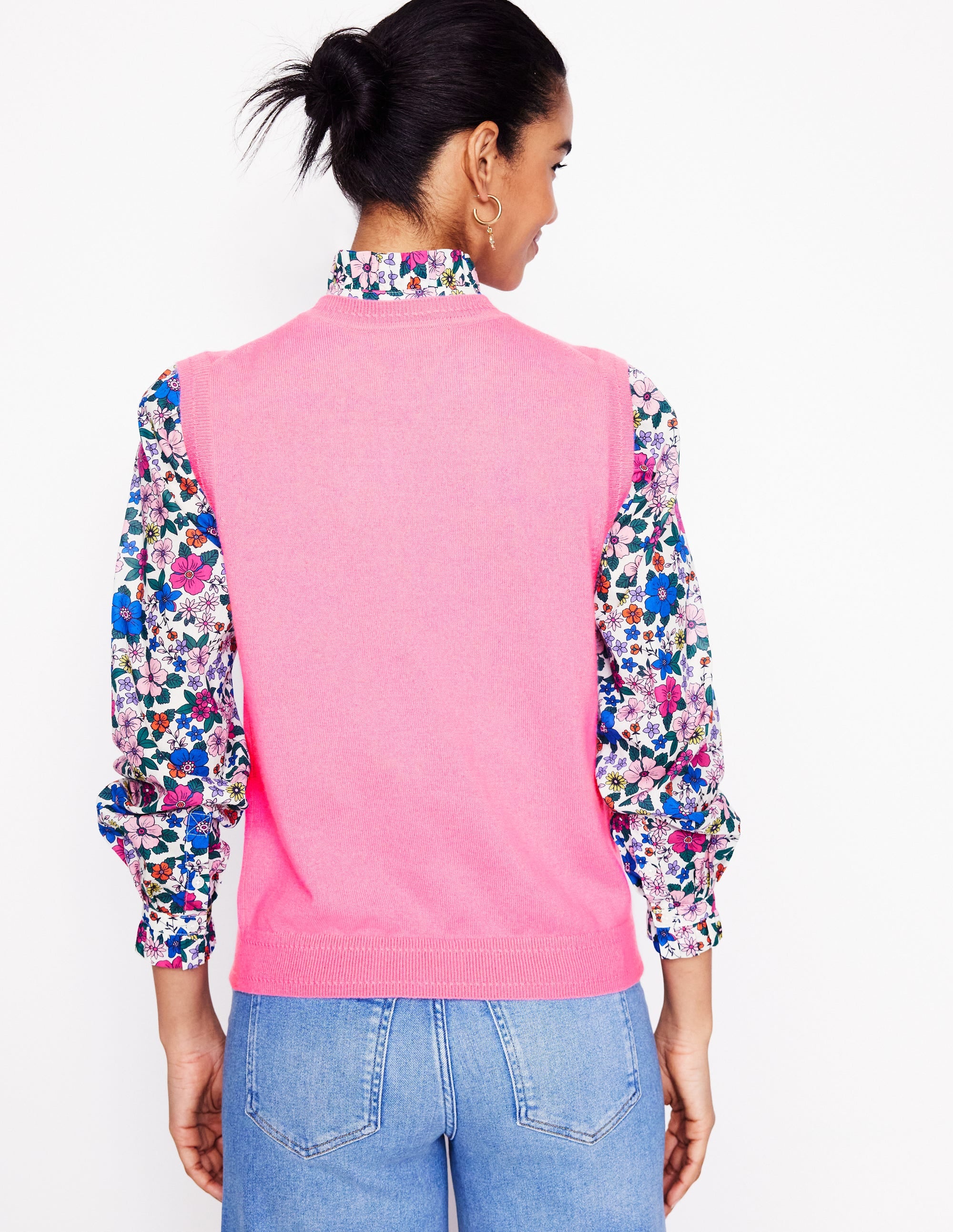 Eva Cashmere Tank-Meadowsweet Pink - Image 4