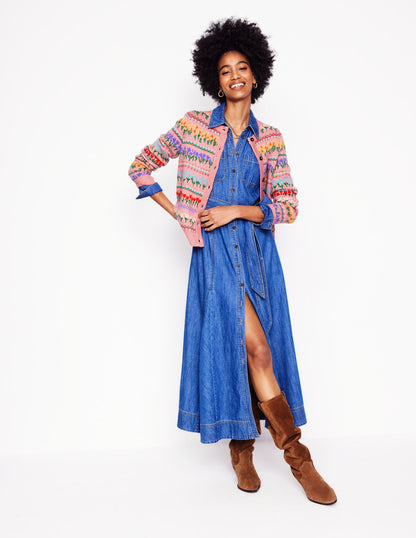 Edie Fair Isle Cardigan-Meadowsweet Pink, Flowers-5