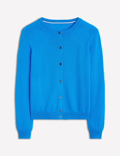 Eva Cashmere Crew Cardigan-Cerulean Blue-5