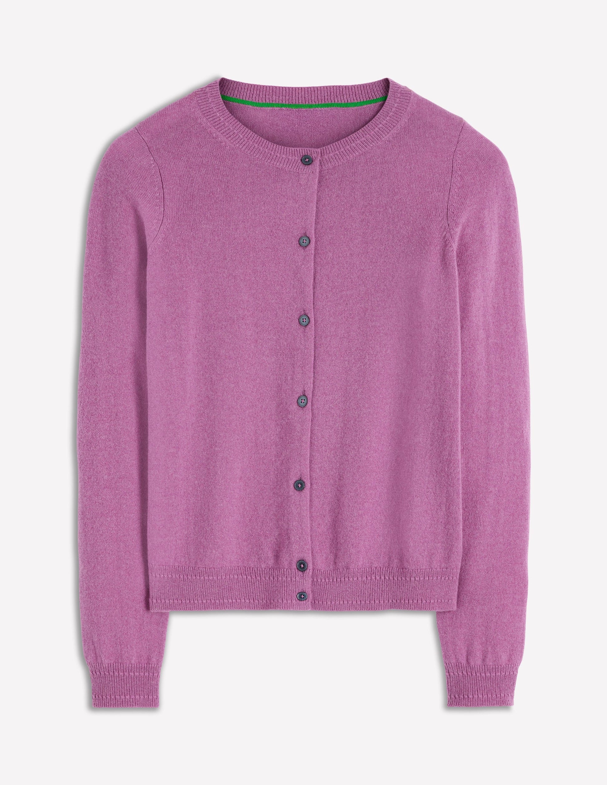 Eva Cashmere Crew Cardigan-Clover Purple-6