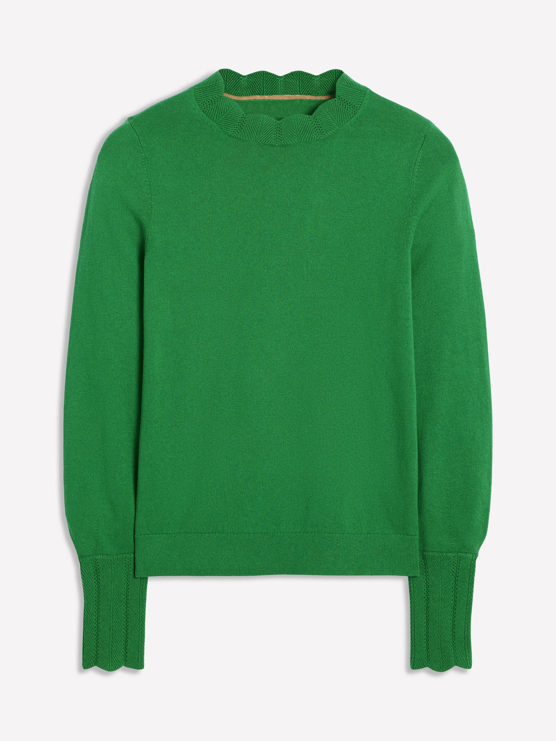 Imi Scallop Trim Jumper-Rich Emerald - Image 5