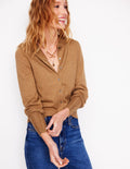 Imi Scalloped Cardigan-Fall Leaf Brown