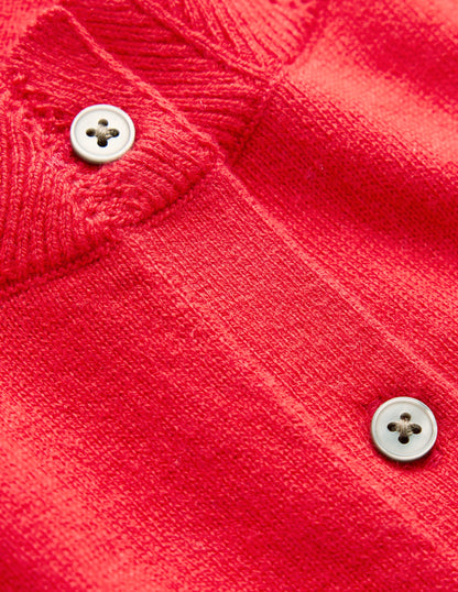 Imi Scalloped Cardigan-Strawberry Tart  Red-6