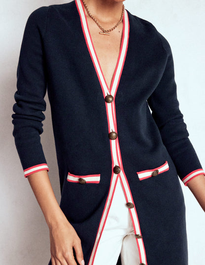 Holly Longline Jacket-Navy-2