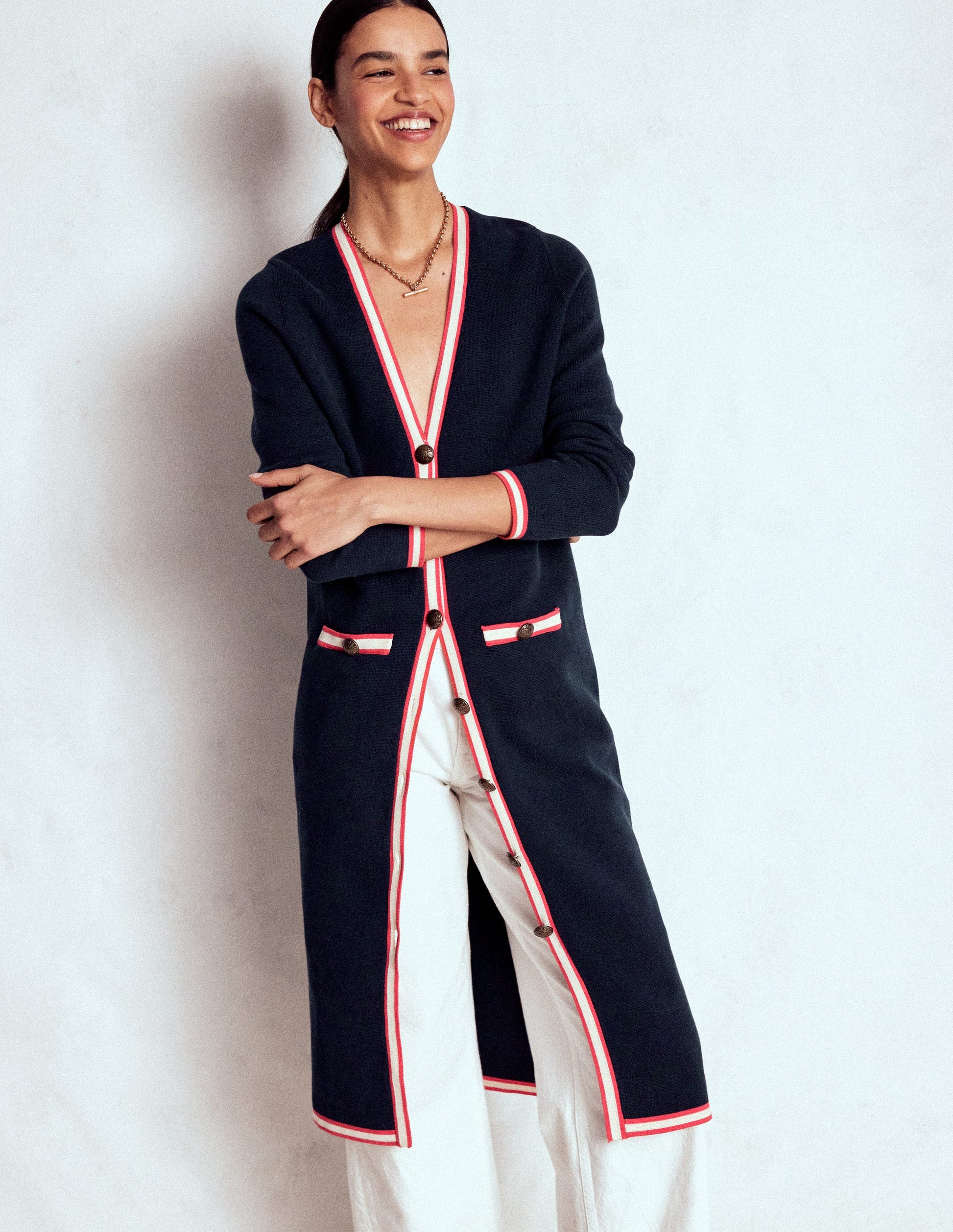 Holly Longline Jacket-Navy-4