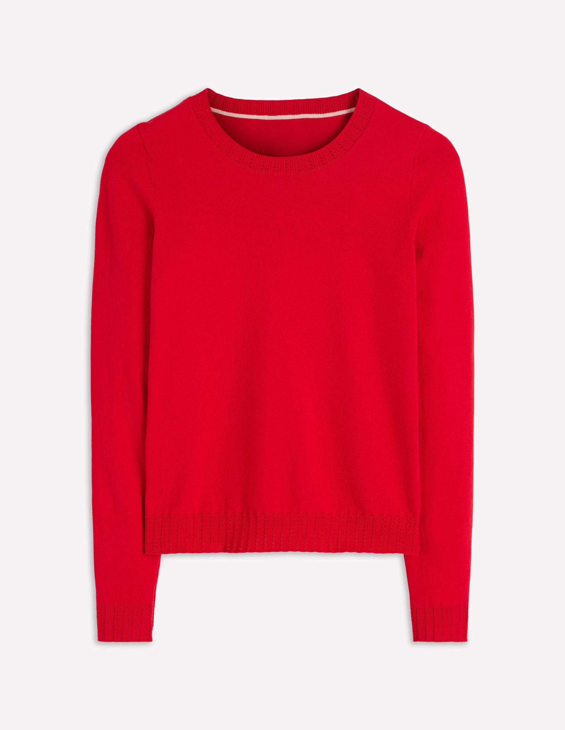 Emilia Cotton Crew Jumper-Salsa Red-5