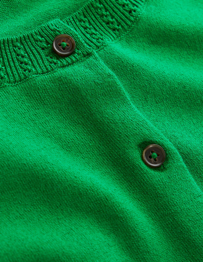 Emilia Cotton Crew Cardigan-Rich Emerald-6
