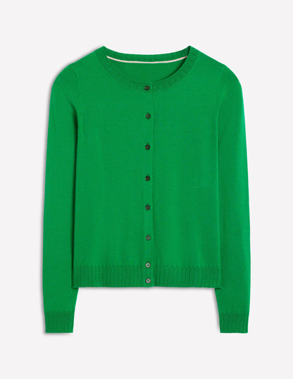 Emilia Cotton Crew Cardigan-Rich Emerald-5