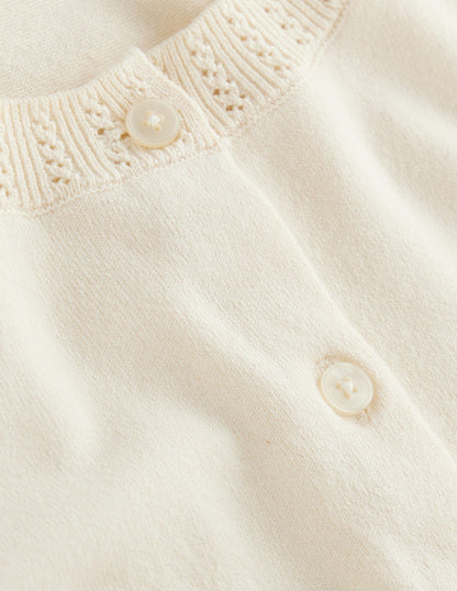 Emilia Cotton Crew Cardigan-Warm Ivory-6