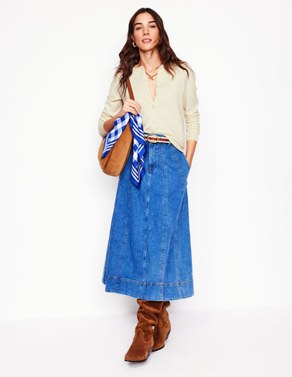 Emilia Cotton Crew Cardigan-Warm Ivory-4