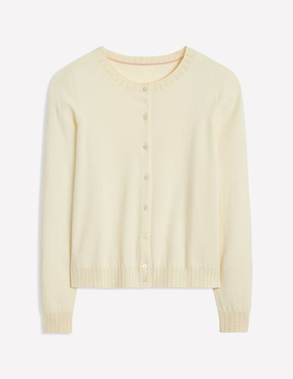 Emilia Cotton Crew Cardigan-Warm Ivory-5