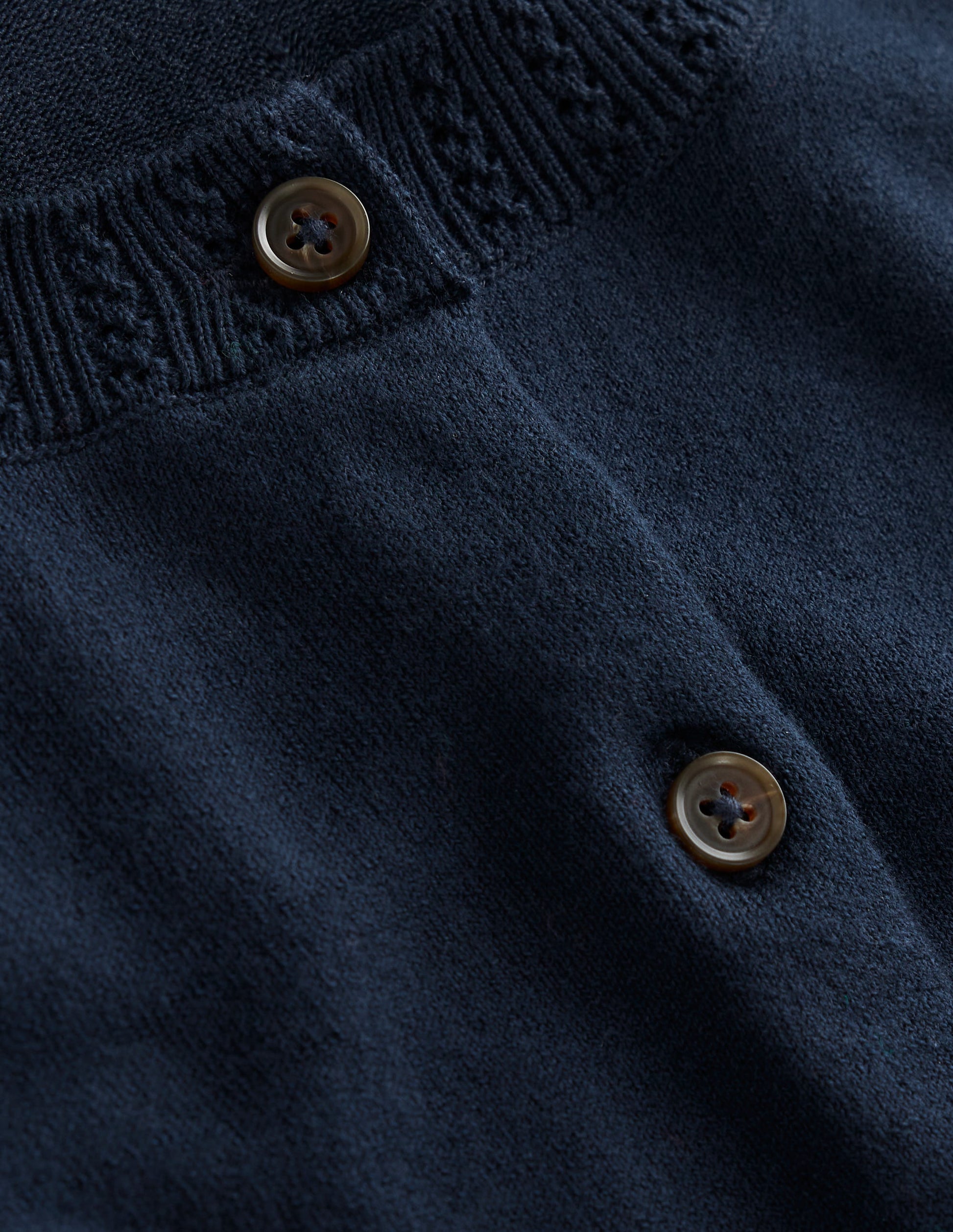 Emilia Cotton Crew Cardigan-Navy-6