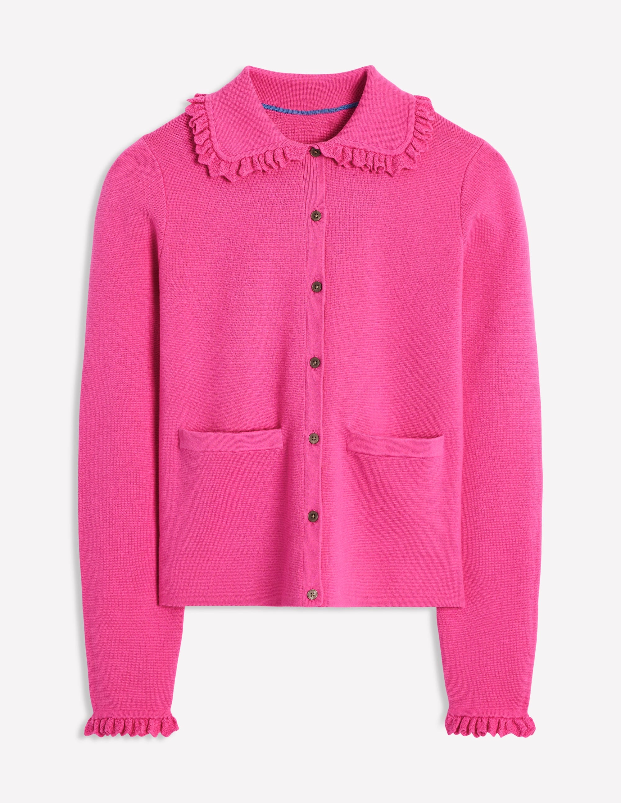 Jessie Frill Collared Cardigan-Sorbet Pink - Image 5