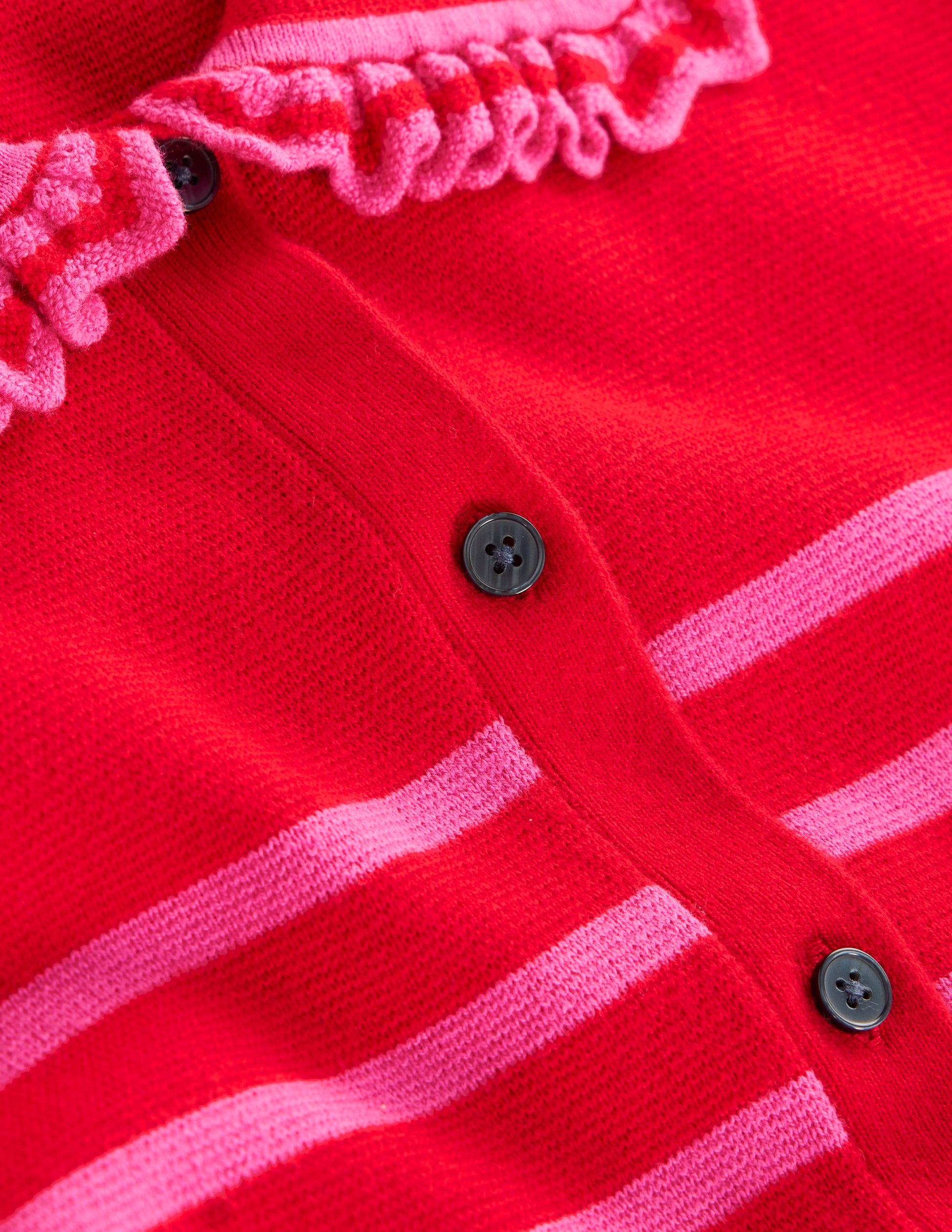 Jessie Frill Collared Cardigan-Poppy Red, Sorbet Pink Stripe-7