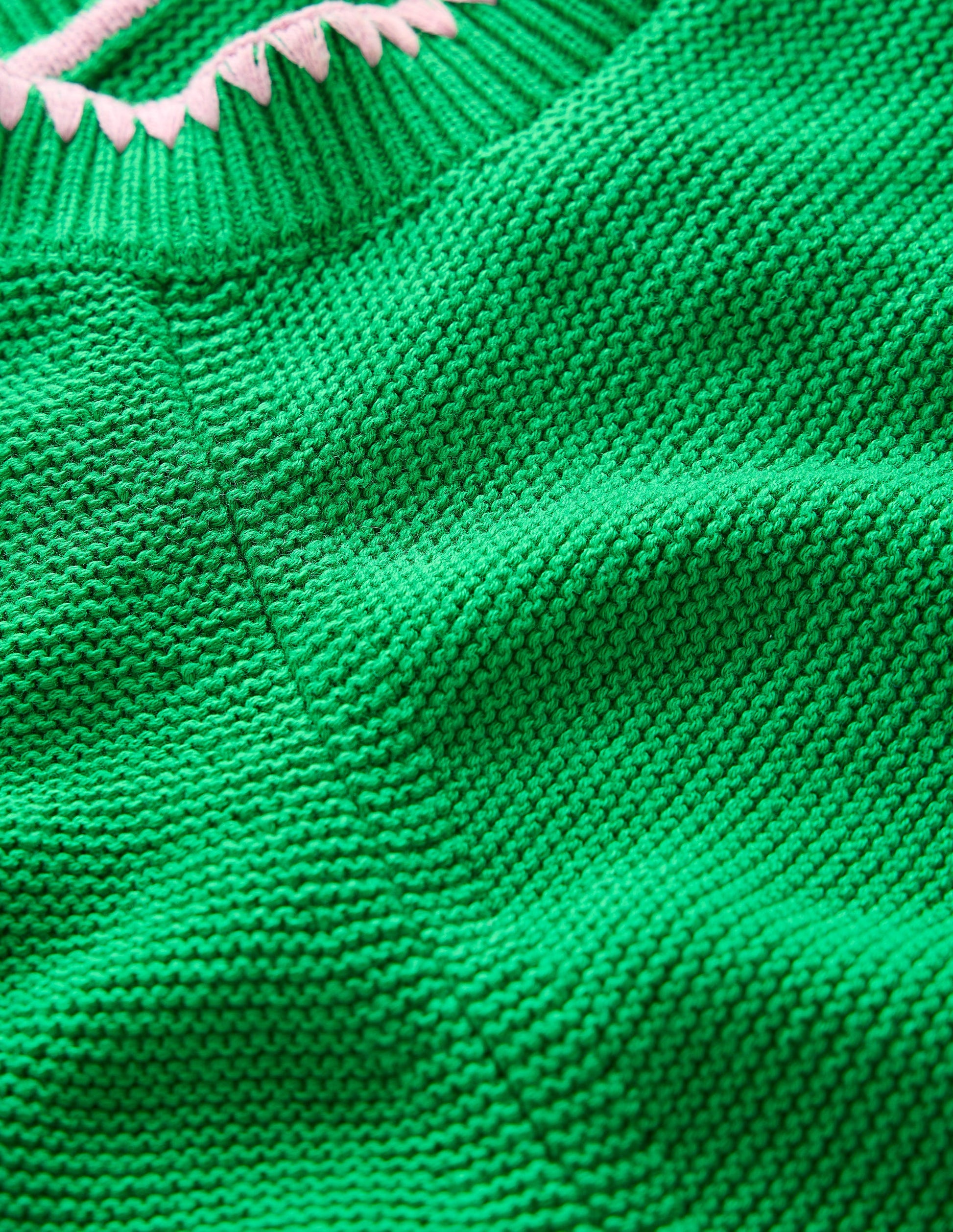 Lena Stitch Detail Jumper-Rich Emerald-6